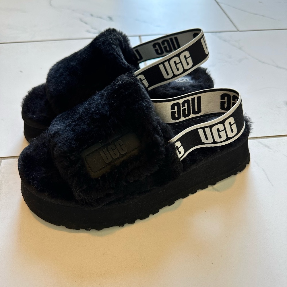 UGG platform plush (can’t recall the name) slingback